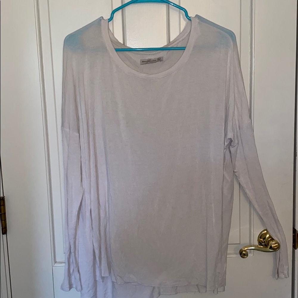 White Long Sleeve Flowy Top